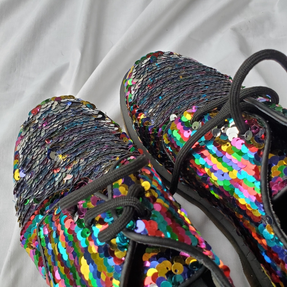 ποΈ Dr Martens 1461 Rainbow Sequins Oxford shoes 7 - Picture 7 of 16